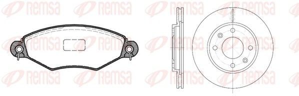 REMSA 8643.07: Fék készlet, tárcsafék elsőtengely, Ø: 247mm, Szellőztetett