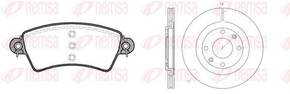 REMSA 8726.00: Bremseskiver og klodser foraksel, Ø: 266mm, ventileret
