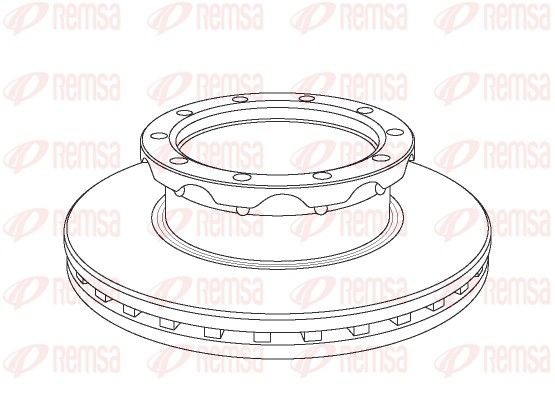 REMSA NCA1062.20: Remschijf Achteras, Vooras, Ø: 430mm, Geventileerd, Ø: 430mm, Precision Kit
