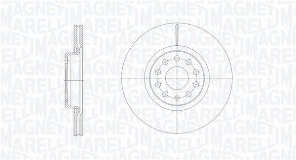 MAGNETI MARELLI 361302040126: Bromsskiva Ø: 312mm, ventilerad invändigt, Ø: 312mm