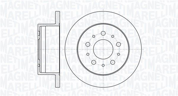 MAGNETI MARELLI 361302040133: Remschijf Ø: 280mm, volledig, Ø: 280mm