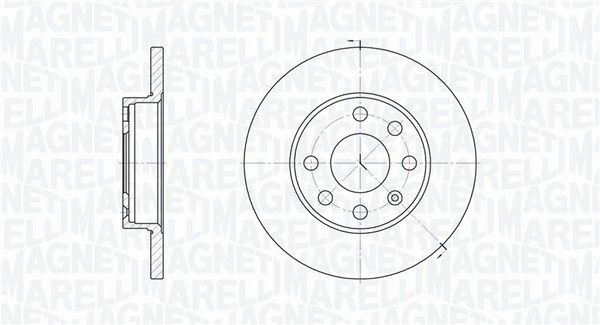 MAGNETI MARELLI 361302040177: Bremsscheibe Ø: 236mm, voll, Ø: 236mm