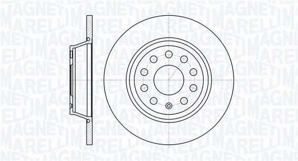 MAGNETI MARELLI 361302040195: Tarcza hamulcowa Ø: 282[mm], pełny, Ø: 282[mm]
