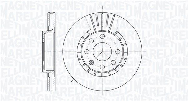 MAGNETI MARELLI 361302040328: Bremsscheibe Ø: 256mm, innenbelüftet, Ø: 256mm