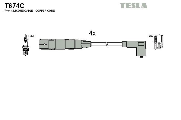 TESLA T674C: Kit de câbles d'allumage