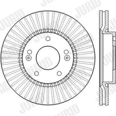 JURID 562433JC: Bremžu diski Ø: 280mm, ventilējams, Ø: 280mm, pārklāts, bez skrūvēm