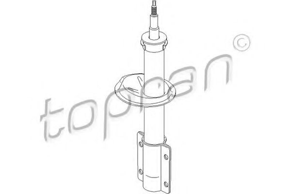 TOPRAN 720 837: Støddæmper venstre foraksel, højre foraksel, Olietryk, Fjederben