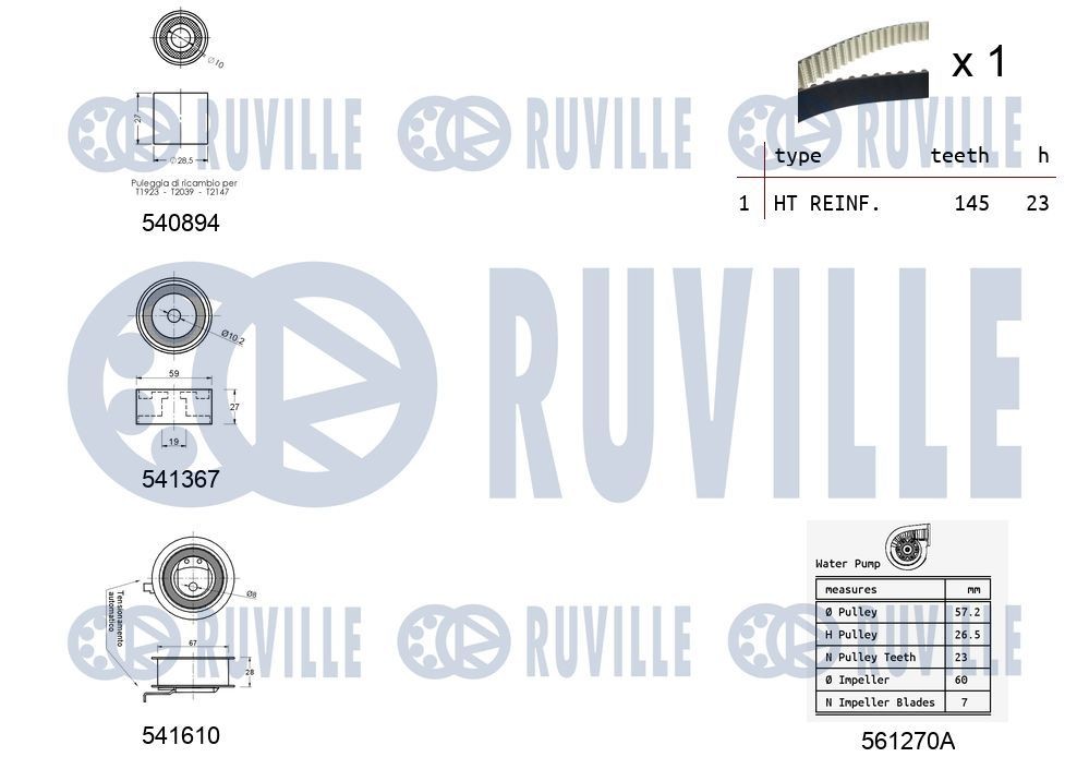 RUVILLE 5635882: Keilrippenriemensatz