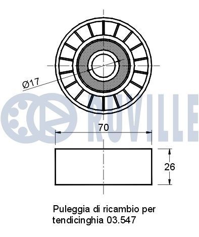 RUVILLE 55064803: Pompa apa + Set curea transmisie cu caneluri cu pompa apa, Verificați roata liberă a altern. și înlocuiți-o, după caz