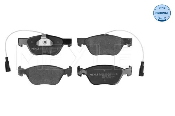 MEYLE 025 216 3619/W: Bremsbeläge Vorderachse, mit Anti-Quietsch-Blech, ORIGINAL Quality