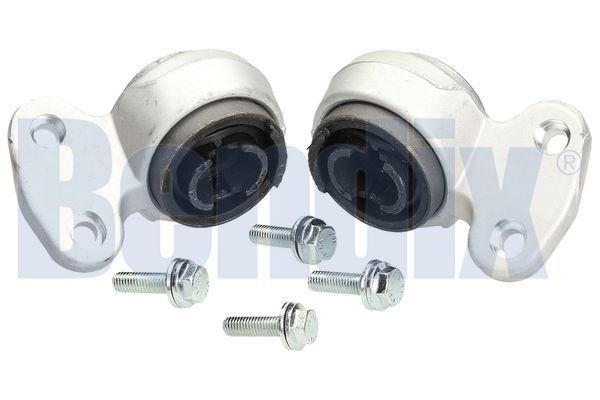 BENDIX 043129B: Reparatieset, wieldraagarm Vooras, Onder, Achter, Aan beide zijden, Met bevestigingsmatriaal