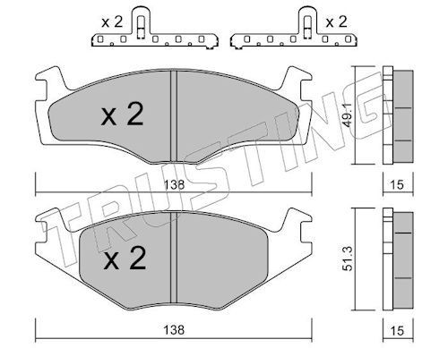 TRUSTING 047.0K: Remblokken Met toebehoren