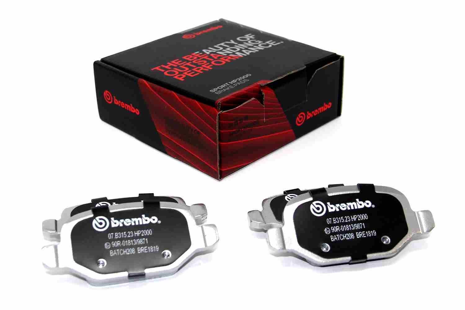 BREMBO 07.B315.23: Højeffektivt bremsebelægningssæt UPGRADE, SPORT | HP2000