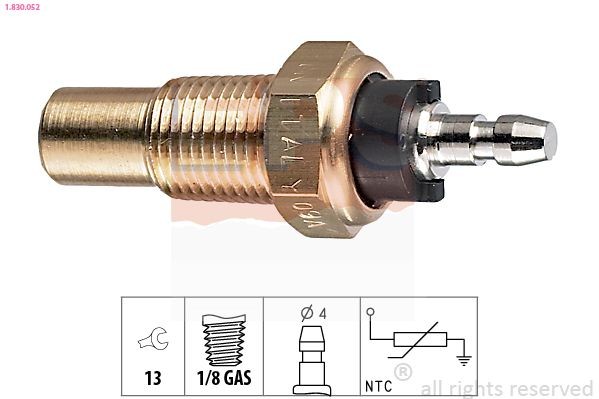 EPS 1.830.052: Senzor, temperatura lichid de racire 1/8 GAS, Made in Italy - OE Equivalent