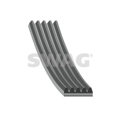 SWAG 10 92 8885: Correia trapezoidal estriada 1750mm, Número de nervuras: 5