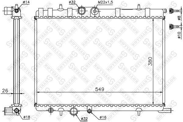 STELLOX 10-25177-SX: Radiateur du moteur