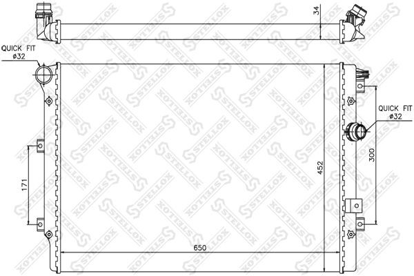 STELLOX 10-25412-SX: Radiateur du moteur