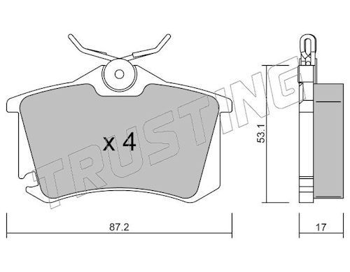 TRUSTING 102.5 Bremsbeläge