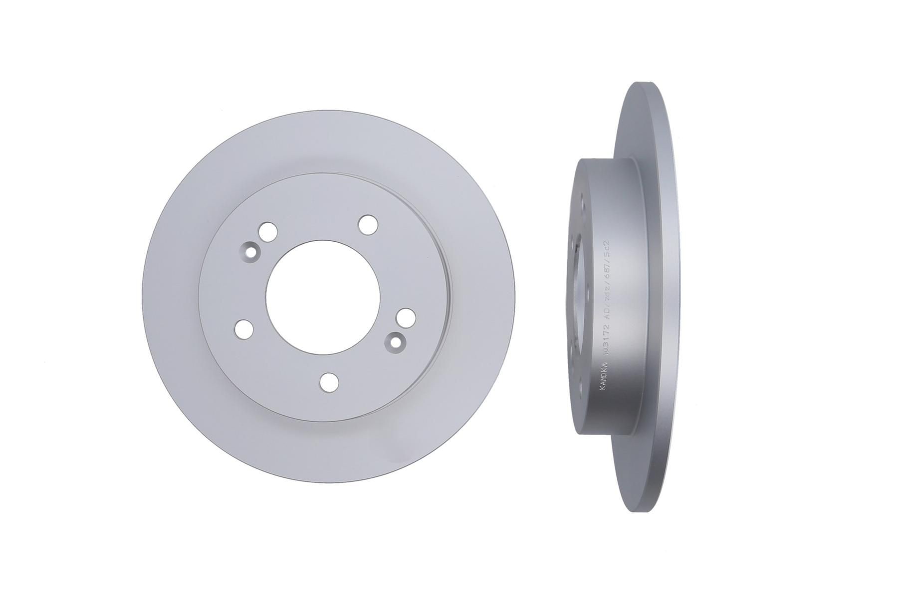 KAMOKA 103172 Bremsscheibe Hinterachse, Ø: 258mm, voll, Ø: 258mm, beschichtet