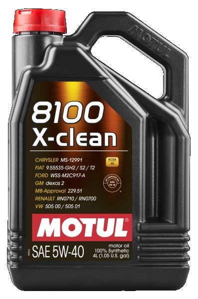 MOTUL 104720: Motorový olej 4l, 5W-40 8100, X-clean