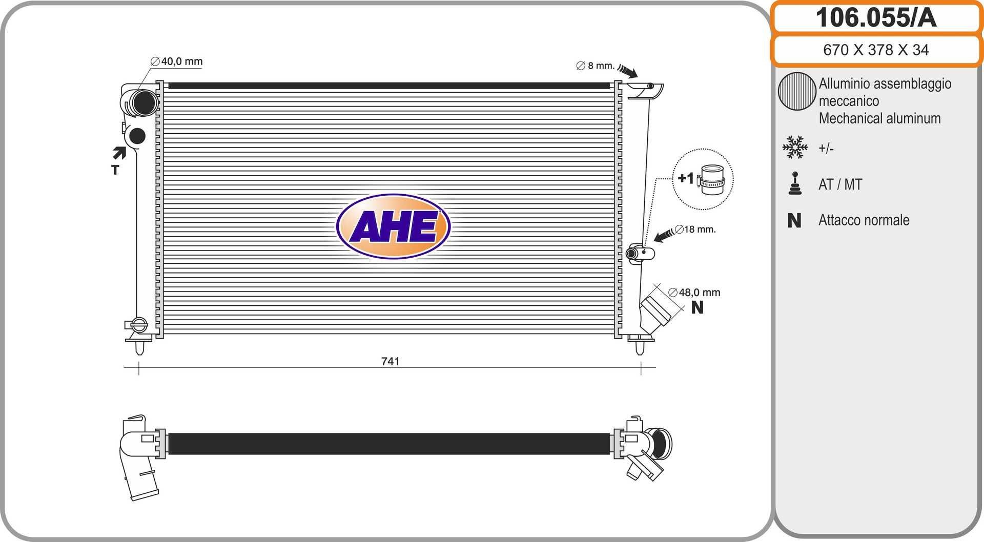 AHE 106.055/A: Radiateur du moteur