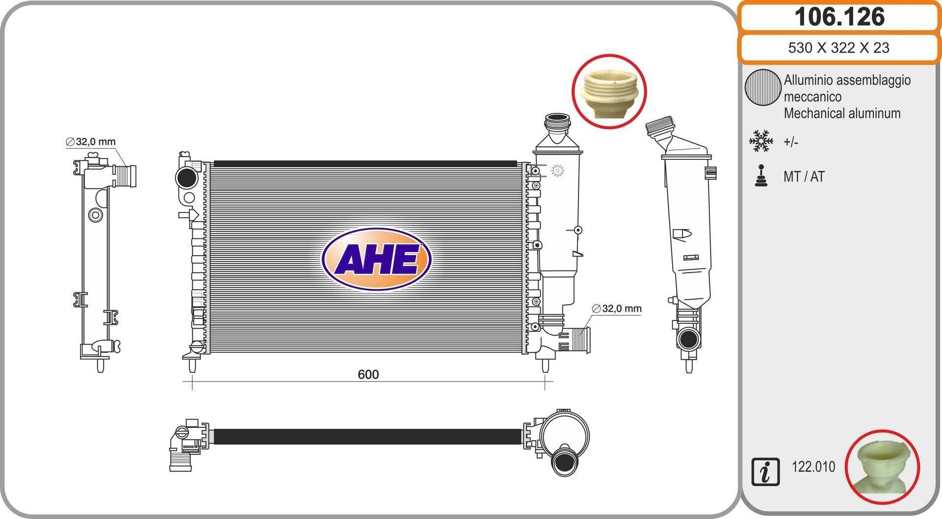 AHE 106.126: Radiateur du moteur