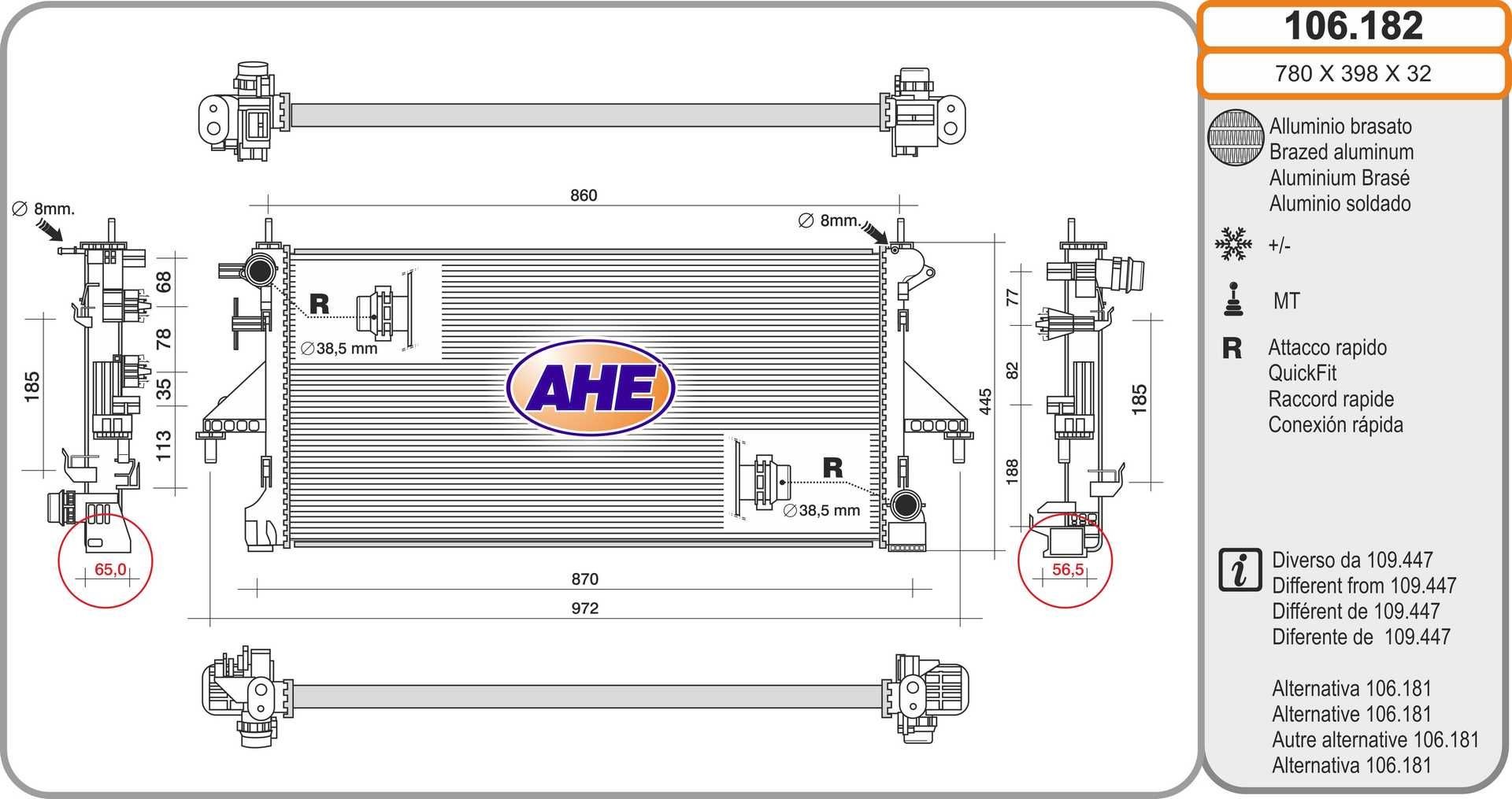 AHE 106.182: Radiateur du moteur