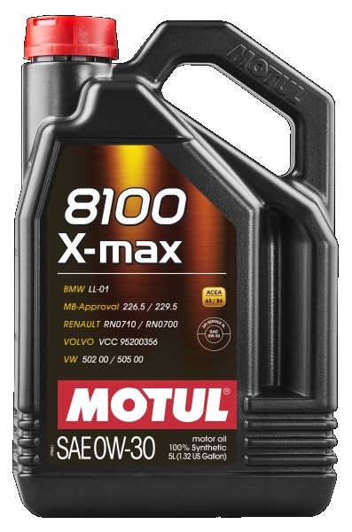 MOTUL 106571: Huile moteur 8100 X-MAX 0W-30 5I, 0W-30 8100, X-MAX
