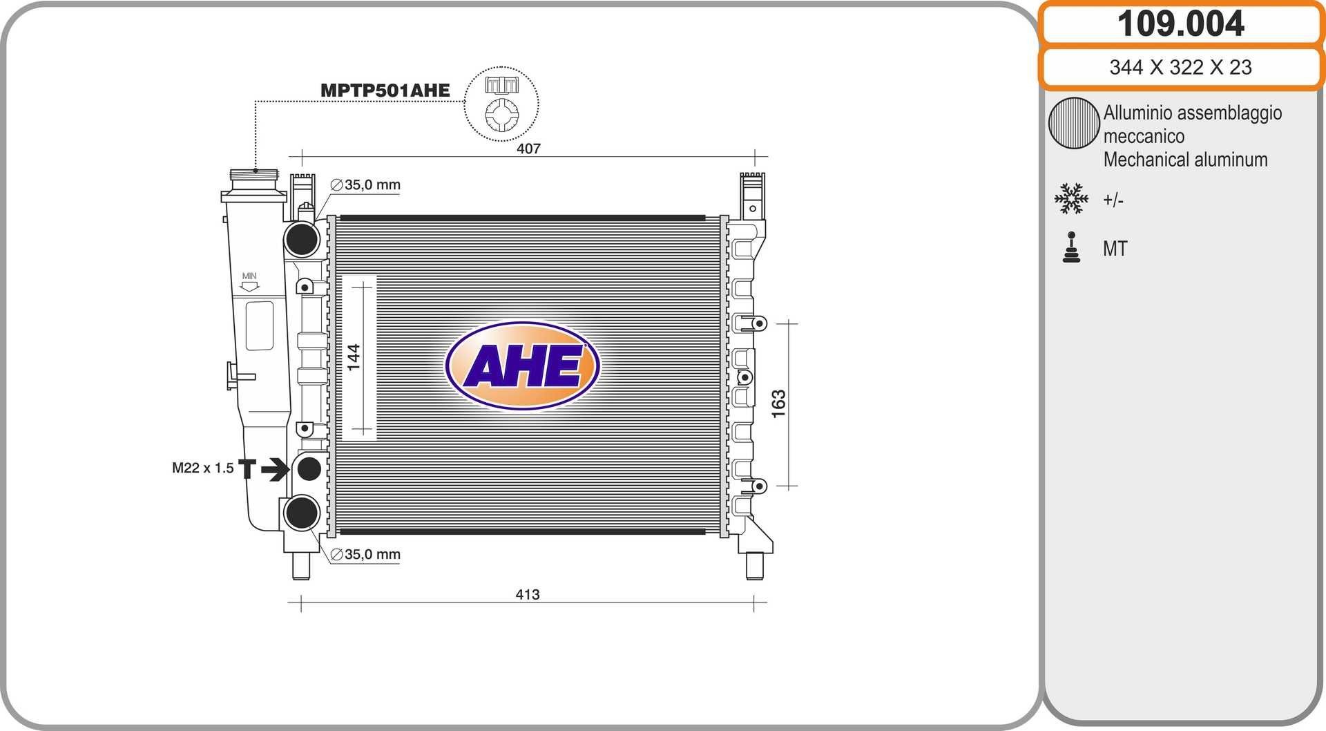 AHE 109.004: Radiateur du moteur