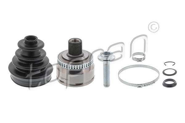 TOPRAN 111 725: Homokineet reparatie set, aandrijfas Vooras links, Vooras rechts, Wielzijde, met montage-/bevestigingsmateriaal, Met stuurhuisrubber, Met ABS sensorring