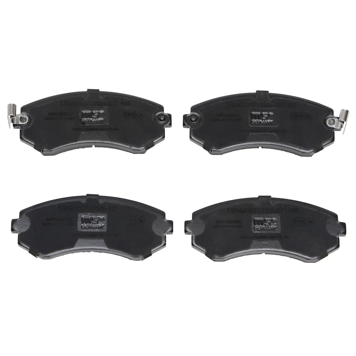 MASTER-SPORT 13046057172N-SET-MS: Bremseklodser Premium foraksel, med anti-knirke-plade