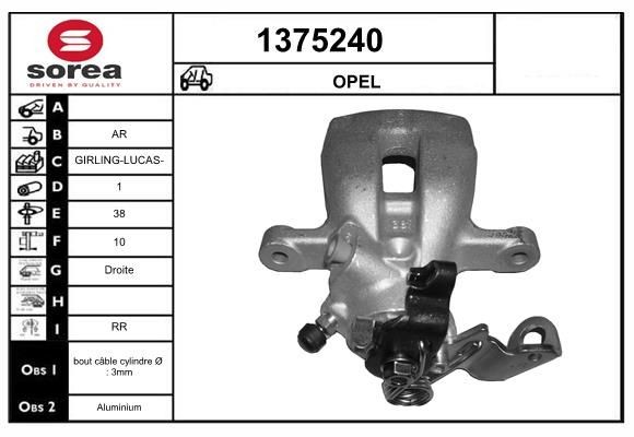 SNRA 1375240: Pinza freno