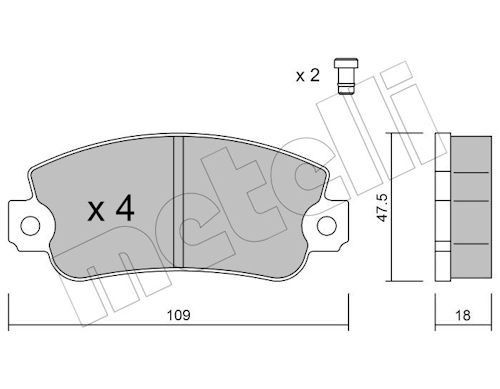 METELLI 22-0033-1: Remblokken