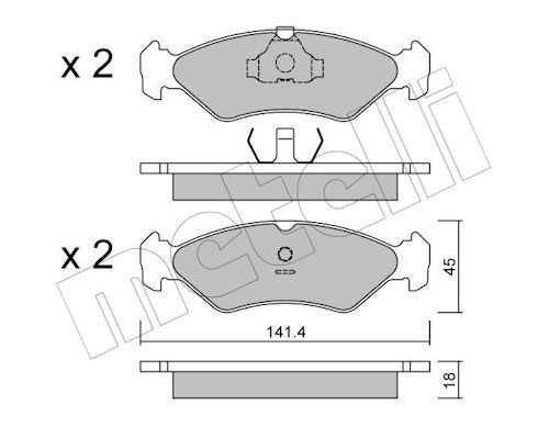 METELLI 22-0073-0: Remblokken
