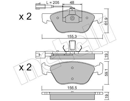 METELLI 22-0083-0: Bremsbeläge