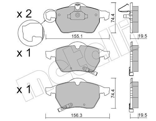 METELLI 22-0118-2: Klocki hamulcowe