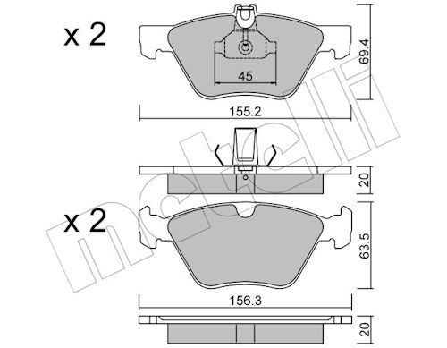 METELLI 22-0252-0 Bremsbeläge