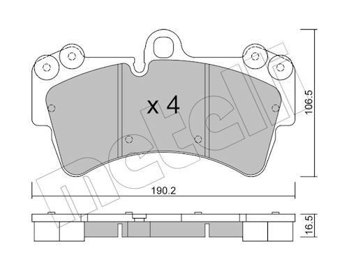 METELLI 22-0654-0: Bremsbeläge