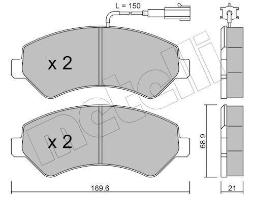 METELLI 22-0709-2: Remblokken