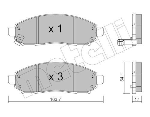 METELLI 22-0743-0: Plaquettes de frein