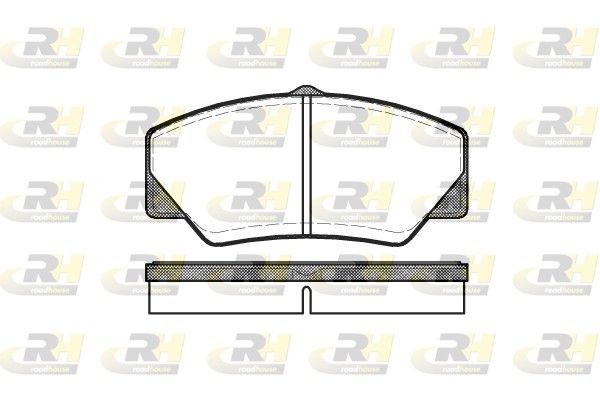 ROADHOUSE 2206.00: Remblokken Vooras, Met toebehoren, Met kleeffolie
