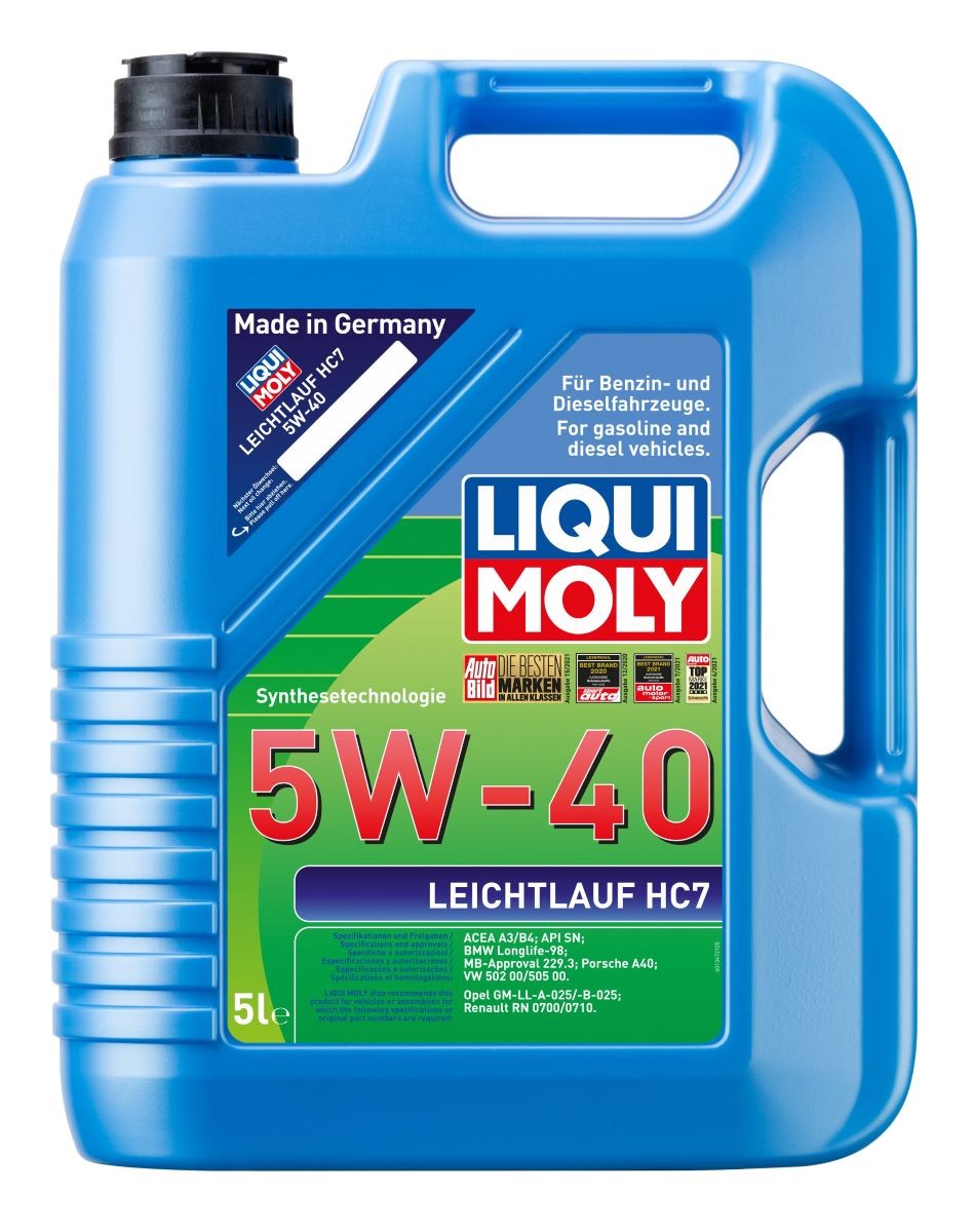 LIQUI MOLY 2309: Huile moteur Leichtlauf HC7 5W-40 5I, 5W-40 Leichtlauf , HC7