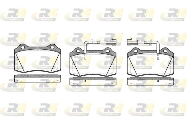 ROADHOUSE 2434.32: Remblokken Vooras, Met toebehoren, Met kleeffolie