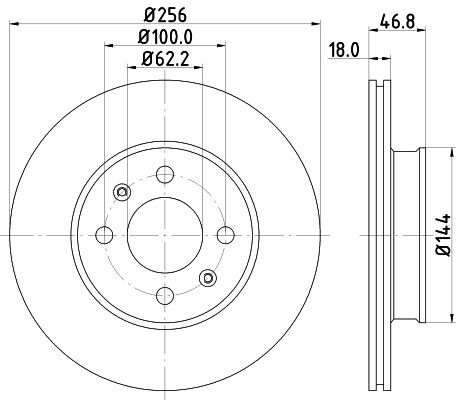 HELLA 8MK 376 716-471: Radiateur du moteur avec vis