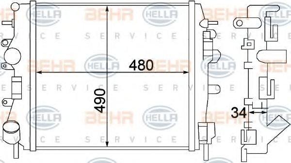 HELLA 8MK 376 772-001: Radiateur du moteur HELLA BLACK MAGIC