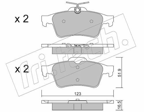 fri.tech. 346.1: Juego de pastillas de freno