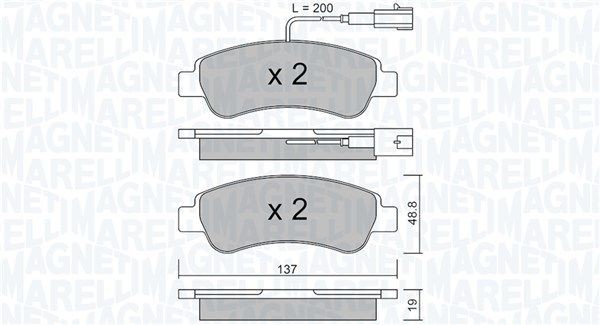MAGNETI MARELLI 363916060832: Plaquettes de frein