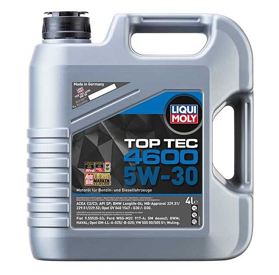 LIQUI MOLY 3763: Motorový olej Top Tec 4600 5W-30 4l, 5W-30 Top Tec, 4600