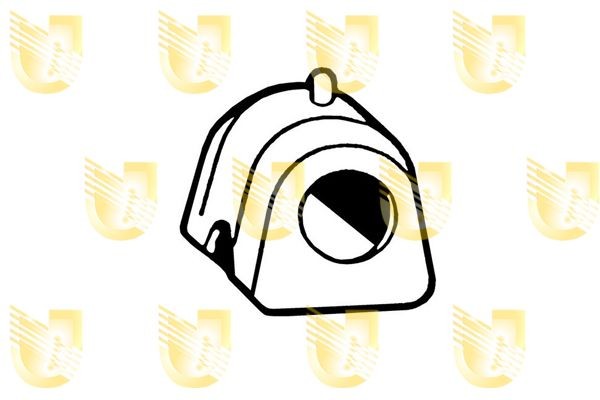 UNIGOM 390126: Casquilho de apoio, barra estabilizadora Eixo dianteiro, lado esquerdo, Eixo dianteiro, lado direito