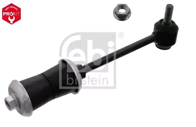 FEBI BILSTEIN 49631: Stabilizatoriaus traukė galinė kairė ašis, galinė ašis dešinėje, 222mm, su guminiais guoliais, su poveržlėmis, Basic Short Kit